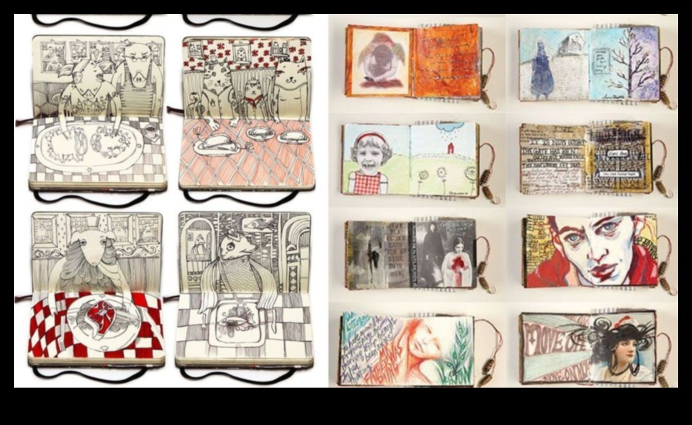 تقنيات اليوميات الإبداعية: الصياغة بالكلمات والصور