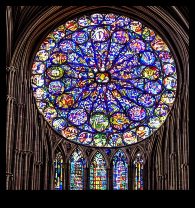 إشعاع النافذة الوردية: روائع الزجاج الملون القوطي